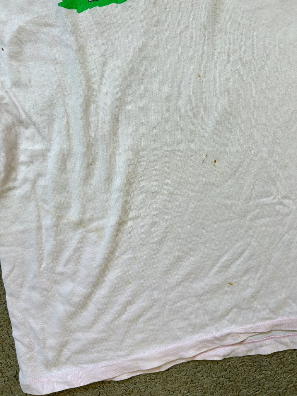 Free Style Vintage Cow Single Stitch T Shirt OS Pink (flaws) - Picture 4 of 7